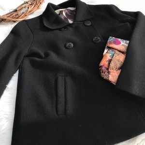🎈!!FINAL CLEARANCE!!🎈💯% Wool Black Swing Coat